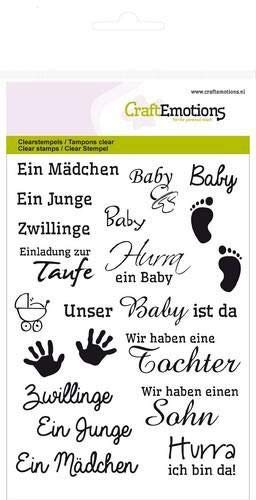 CraftEmotions clearstamps A6 - text DE Baby