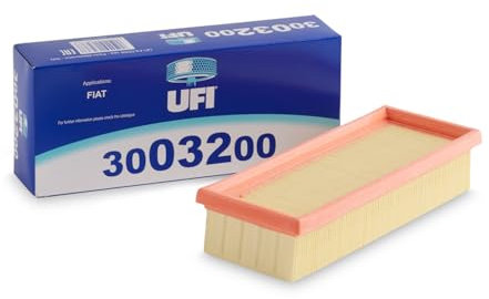 UFI Filters, Filtro Aria 30.032.00, Filtro Aria per Ricambio, Adatto a Auto, Applicabile su Diversi Modelli Fiat e Lancia