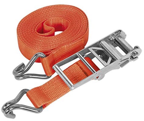 Sealey Td10008J Ratchet Tie Down 75Mm X 8Mtr Polyester Webbing 10000Kg Load Test