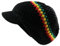 RW Unisex Beanie-Mütze aus Baumwolle, Rasta (weitere Farben) - mehrfarbig - Einheitsgröße
