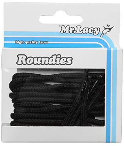 Mr. Lacy Roundies Schnürsenkel, Schwarz 121-130 cm