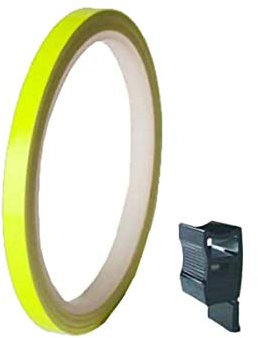 4542 - strisce nastro adesivo per cerchi ruote moto 6 metri+applicatore compatibile con universal universal COLORE GIALLO