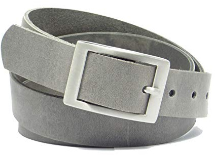 Kollektion Chrissys-in Ledergürtel hell grau 3 cm breit aus weichem Rindleder aus eigener Fertigung (90)