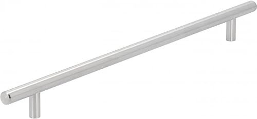 SIRO Möbelgriff Weiterstadt, Schlicht, Edelstahl fein geschliffen, 400 mm x 32 mm x 12 mm, LA 320 mm, 1408-400N1
