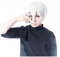 COSPLAZA Perücken Tokyo Ghoul Kaneki Ken Weiß Kurze Unisex Cosplay Perücke