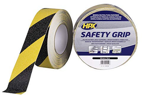 Antirutschband – Schwarz/Gelb, 50 mm x 18 m