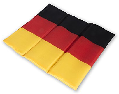 Promo Trade 2 x Sitzkissen Deutschland Schwarz-Rot-Gold, Fanartikel Germany, faltbar