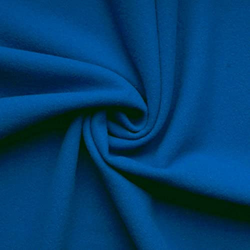 Gaby - Kaschmir Wolle Mantel Wollstoff Meterware 20 Farben - royalblau