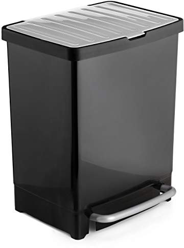 Tatay 1101600 Cubo Reciclaje, Negro, 33.50x31.00x42.00 cm