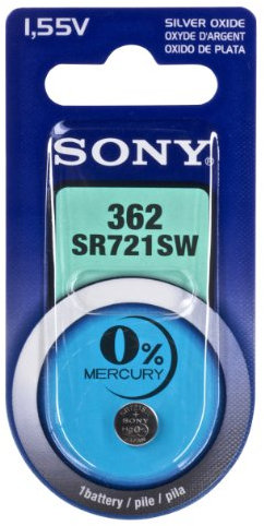Sony Silber-Oxid Knopfzelle Code 362 155 V 25mAh