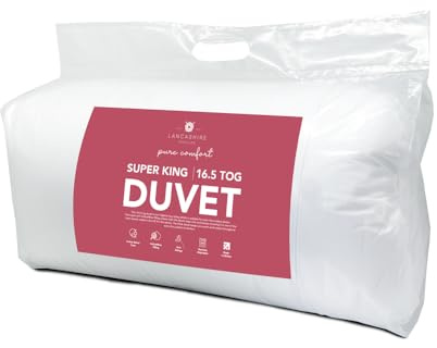 Lancashire Textiles 16.5 Tog Super King Size - Snug Winter Warm Cosy Plump Hollowfibre Cotton Blend Energy Saving Thick Duvet Quilt [260 X 220 Cm, 102 x 86]