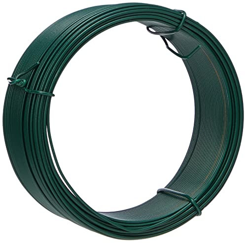 Merriway - Alambre para jardín (revestimiento de plástico), 1,2 mm x 0,75 ( 30 metros ), color verde