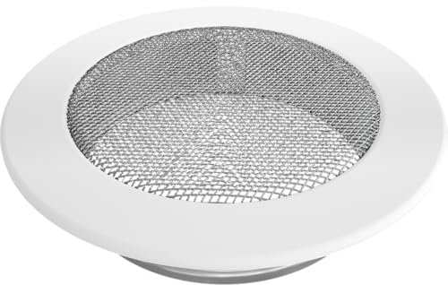 KRATKI Rejilla de ventilación redonda, diámetro 150 cm, color blanco