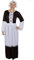 Ladies Tudor Maid Costume - XLarge - Including Brown Long Dress With Detailing on the Sleeve + White Apron + White Mop Cap Perfect for Any Themed Fancy Dress Party