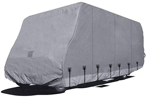 EUROPE Schutzhülle Abdeckplane für Wohnmobil Caravan Wohnwagen | atmungsaktiv stabil | Sommer & Winterabdeckung | mit Reißverschluss Höhe 2,70 m Länge - 8,50 m Breite 2,38 m Gr. 10