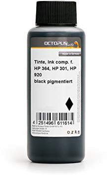 Octopus Nachfülltinte kompatibel für HP 364, HP 301, HP 920 Druckerpatronen, 500ml Druckertinte schwarz pigmentiert (kein OEM)