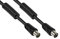 Kabelmeister® Antennenkabel mit Mantelstromfilter, Doppelschirmung, schwarz, 3,5m