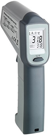 TFA Dostmann Beam Infrarot-Thermometer, 31.1132, Messdauer 1 Sekunde, berührungslose Temperaturmessung von Oberflächen, gemäß HACCP, Messfeldmarkierung, grau, L 40 x B 85 x H 175 mm