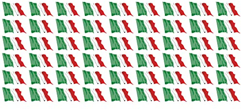 INDIGOS UG - Mini Aufkleber Set - Pack wehend - 20x12mm - selbstklebender Sticker - Fahne - Italien - Flagge - Banner - Standarte fürs Auto, Büro, zu Hause und die Schule - 54 Stück - für Auto