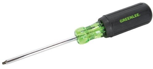 Greenlee 0353-13C Screwdriver with Soft Ergo Grip, Square-Recess Tip, 2 by 4-Inch