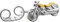 Ohrstecker Motorrad bicolor 1 Stück Unisex 925 Silber 8 x 4 mm inklusive Schmuckbox Ohrschmuck Ohrringe