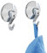 WENKO Crochet-ventouse à levier chrome set de 2 - set de 2, Plastique, 4 x 5.6 x 2.5 cm, Chromé