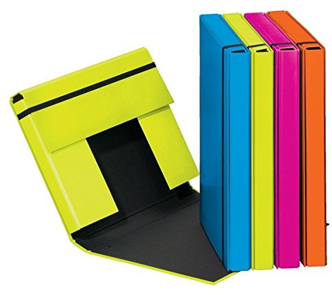 Pagna Heftbox A4 3 Innenklappen, mit Gummizugverschluss, orange