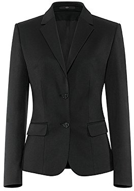 GREIFF Größe 40 Corporate Wear Basic Damen Blazer Comfort Fit Schwarz Modell 1432