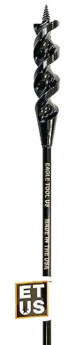 Eagle Tool US EA75054 Flex Shank Installer Drill Bit, Auger Style, 3/4-Inch by 54-Inch, 1/4-Inch Shank, Made in The USA