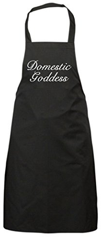 60 Second Makeover Limited Domestic Goddess Black Apron Novelty Gift Chef House Warming Kitchen Present