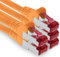 1aTTack.de - 5x 2m câble patch CAT6 S/FTP PIMF blindage CAT.6 câble réseau RJ45 câble Ethernet DSL LAN routeur commutateur modem panneau de brassage - orange - 5 pièces