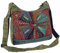 GURU SHOP Schultertasche, Patchwork Hippie Tasche, Goa Tasche - Grün, Unisex - Erwachsene, Baumwolle, 30x35x15 cm