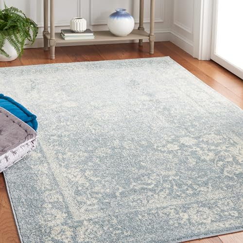 Safavieh Mcr4571d Adirondack Collection Adr109t Ardoise et Ivoire Oriental Vintage Vieilli Zone Tapis, Polypropylène, Slate and Ivory, 4' x 6'