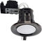 MiniSun | Modern Fire Rated Black Chrome GU10 Recessed Ceiling Downlight/Spotlights | Home Décor, Bedside & Desk Lamp | Pack of 4