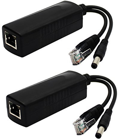 ANVISION 2-Pack PoE Splitte, DC 12V Output, IEEE 802.3af Compliant, for Non-PoE IP Camera, AP, Router Voip Phone, AV-PS12