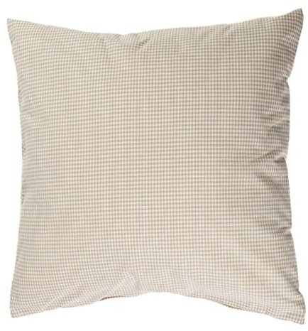 Hans-Textil-Shop Kissenbezug 50x50 cm Karo 2x2 mm Beige Baumwolle - Kariert, Kissenhülle, Deko, Sofa, Qualität Made in EU