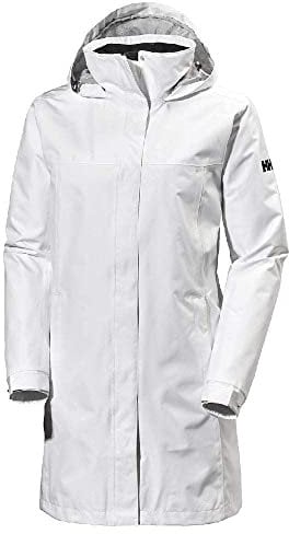 Helly Hansen Damen Aden Langer Regenmantel, Weiß, L