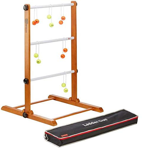 Ubergames Profi Twistladder Leitergolf Fluor Gelb Orange Echte-Golfbälle - Laddergolf Prof-set