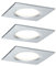 Paulmann 93895 Nova Plus LED Einbauleuchte inkl. Coin Basisset starr IP44 eckig 78x78mm 3x6W 230V dimmbar 2700K Alu gedreht Spot Einbaustrahler
