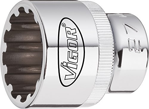Vigor Steckschlüsseleinsatz, V1988, 1/2″, Multiprofil, SW 10 mm | 1/2 Zoll (12,5 mm) Vierkant hohl, Antrieb 1/2 Zoll (12,5 mm) Vierkant hohl, Abtrieb Multiprofil, SW 10 mm, Länge l2 38.1 mm