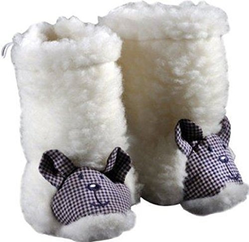Saling Baby Puschen - Wollflor Babystiefelchen