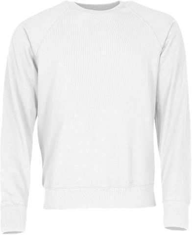 Fruit of the Loom Mens Lightweight Raglan Sweatshirt (240 GSM) (2XL) (White)