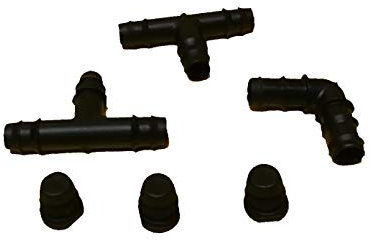 KIT DI ACCESSORI PER ALA GOCCIOLANTE PER IMPIANTO DI IRRIGAZIONE A PETTINE PER 3 FILE DI PIANTE