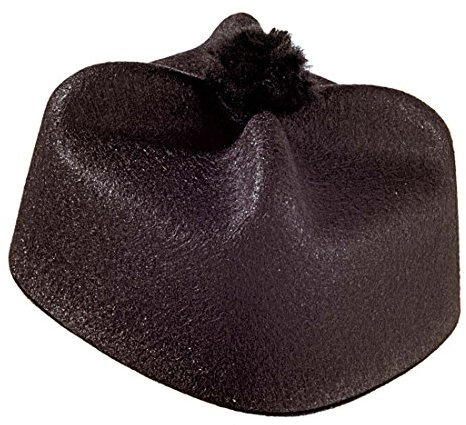 Amakando Pfarrer Kappe Priesterhut Kirche Geistlicher Kopfbedeckung Priester Hut Karneval Kostüm Zubehör Filzhut Accessoire Mottoparty Religion Faschingshut