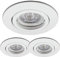 LED Einbaustrahler 3er Set | Einbauleuchten 230V weiß 68mm Lochbohrung | Decken-Strahler inkl. 3 W LED (PA-WW) Leuchtmittel | Deckenspot mit GU10 Fassung | Deckenleuchte schwenkbar [Energieklasse G]