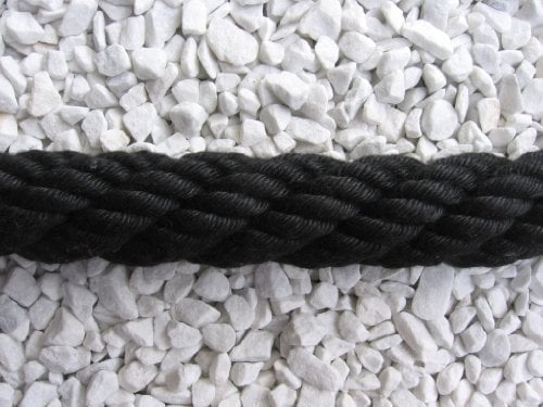 Corde d'escalier pour main courante - Noir - 100 % polyacrylique - Diamètre : 28-30 mm