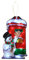SPARKLES Window Silhouette LED Light Up Christmas Decoration Snowman & Postbox Battery
