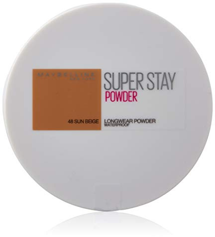 Maybelline New York Superstay 24H Tono 48 Sun Beige Polvos Larga Duración Mate Pieles Oscuras - 9Gr