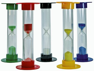 TickiT- Sabliers 30 Secondes 1-3-5-10 Minutes-Set de 5, 92007, Multicolore