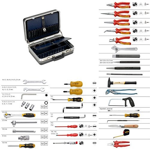 ELORA Elektrik Starter-Set PREMIUM 76-teilig inklusive Werkzeugkoffer